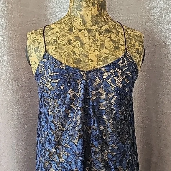 NWT Anthropologie Moulinette Soeurs Blue Lace Midi Dress - US 00